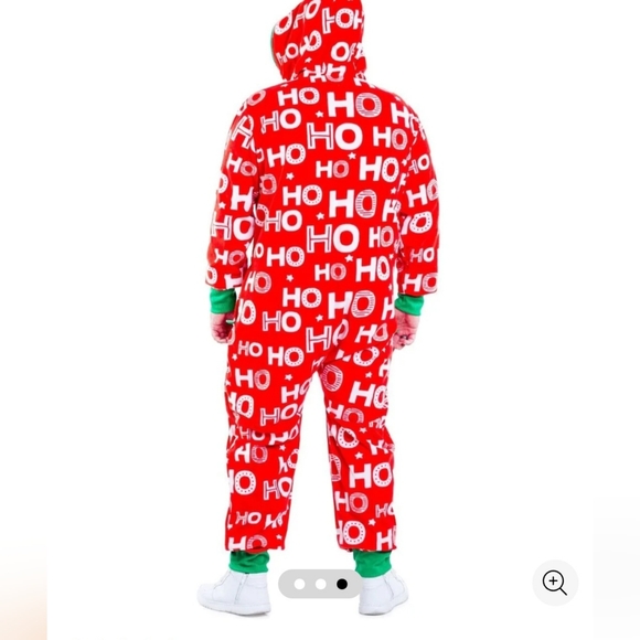 Tipsy Elves NWT Ho Ho Ho Jumpsuit Christmas Onsie Unisex Size Large - Picture 2 of 6